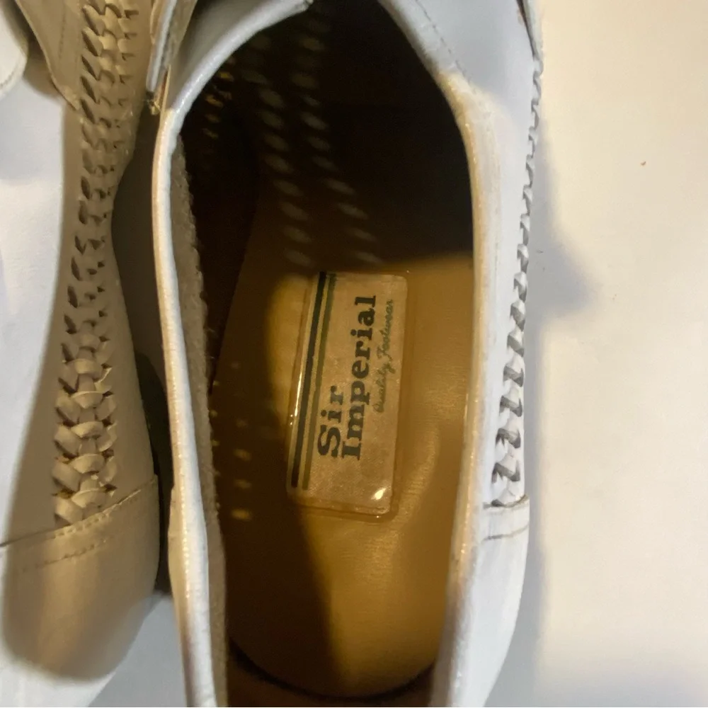 Sir Imperial white leather loafers SZ 8 1/2 EE, condition as shown GUC - Picture 6 of 9